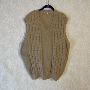 Women’s Gray Cable Knit Sweater Vest
